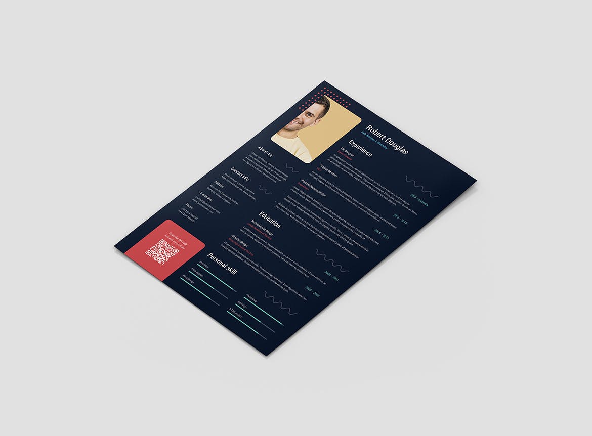 网页交互设计师大洋岛精选简历模板 Flyer – Resume插图3