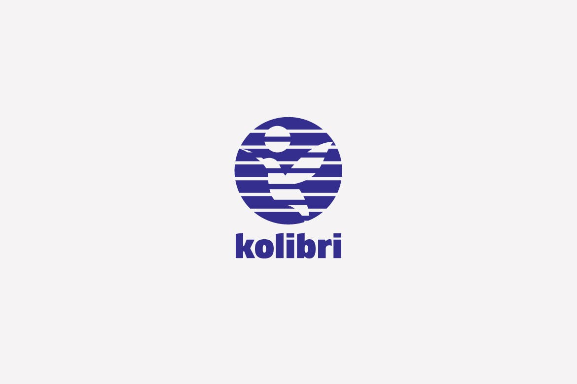 鸟、海洋与太阳元素Logo设计蚂蚁素材精选模板 Kolibri Logo Template插图(3)