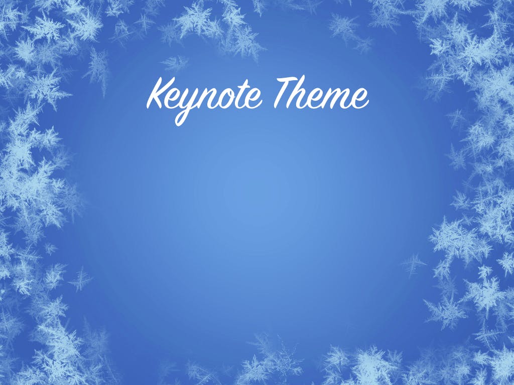 冬天雪花背景大洋岛精选keynote模板下载hello Winter Keynote Template 大洋岛素材