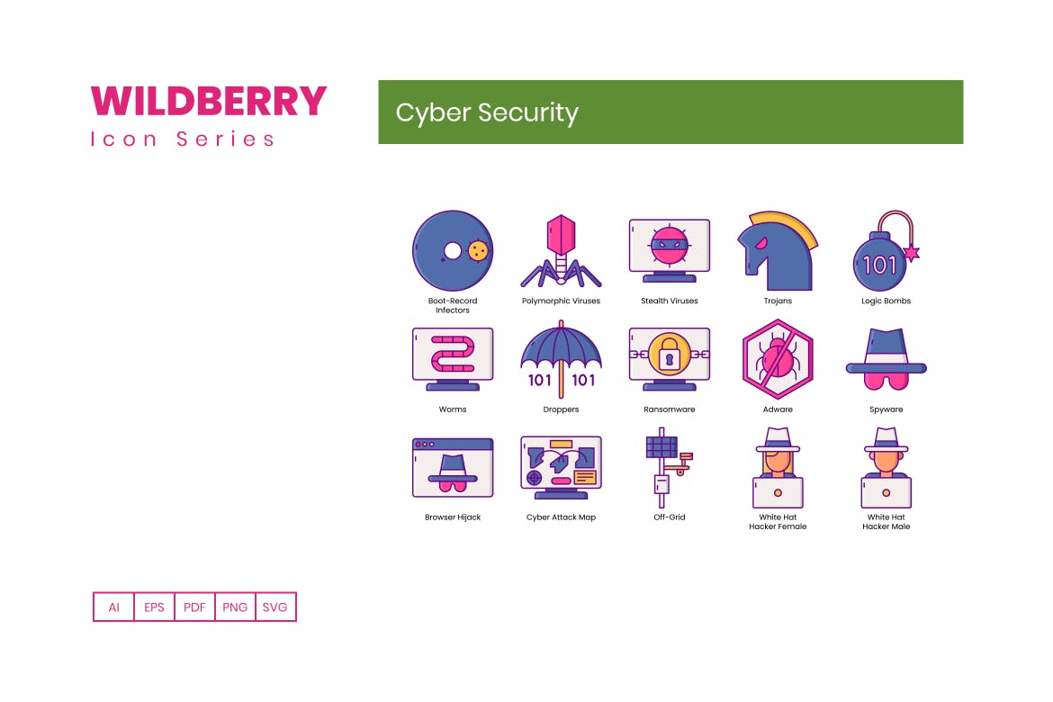 90枚网络和在线安全主题矢量第一素材精选图标 Cyber & Online Security Icons插图(4)