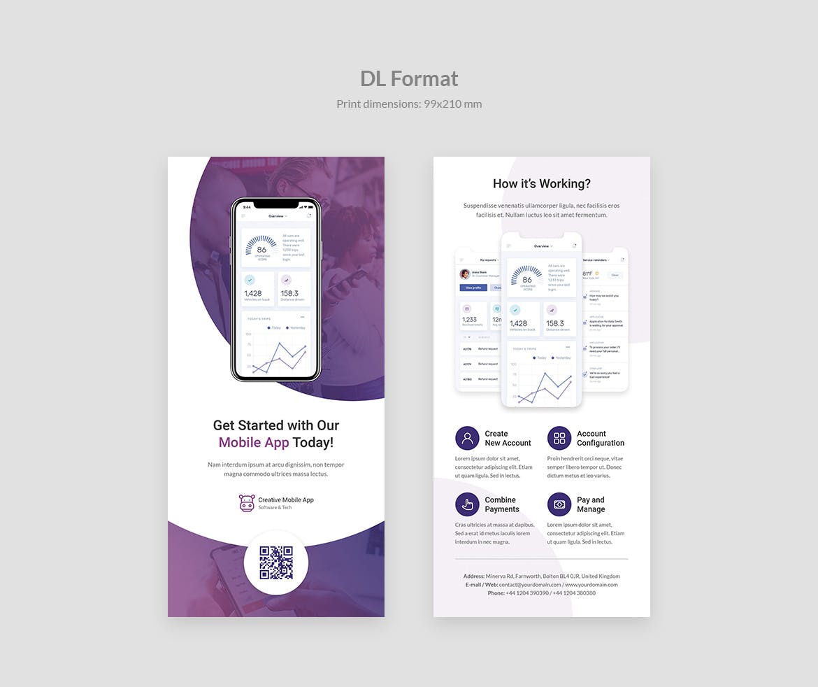 创意APP应用DL传单设计模板 Flyer DL – Creative App插图(5)
