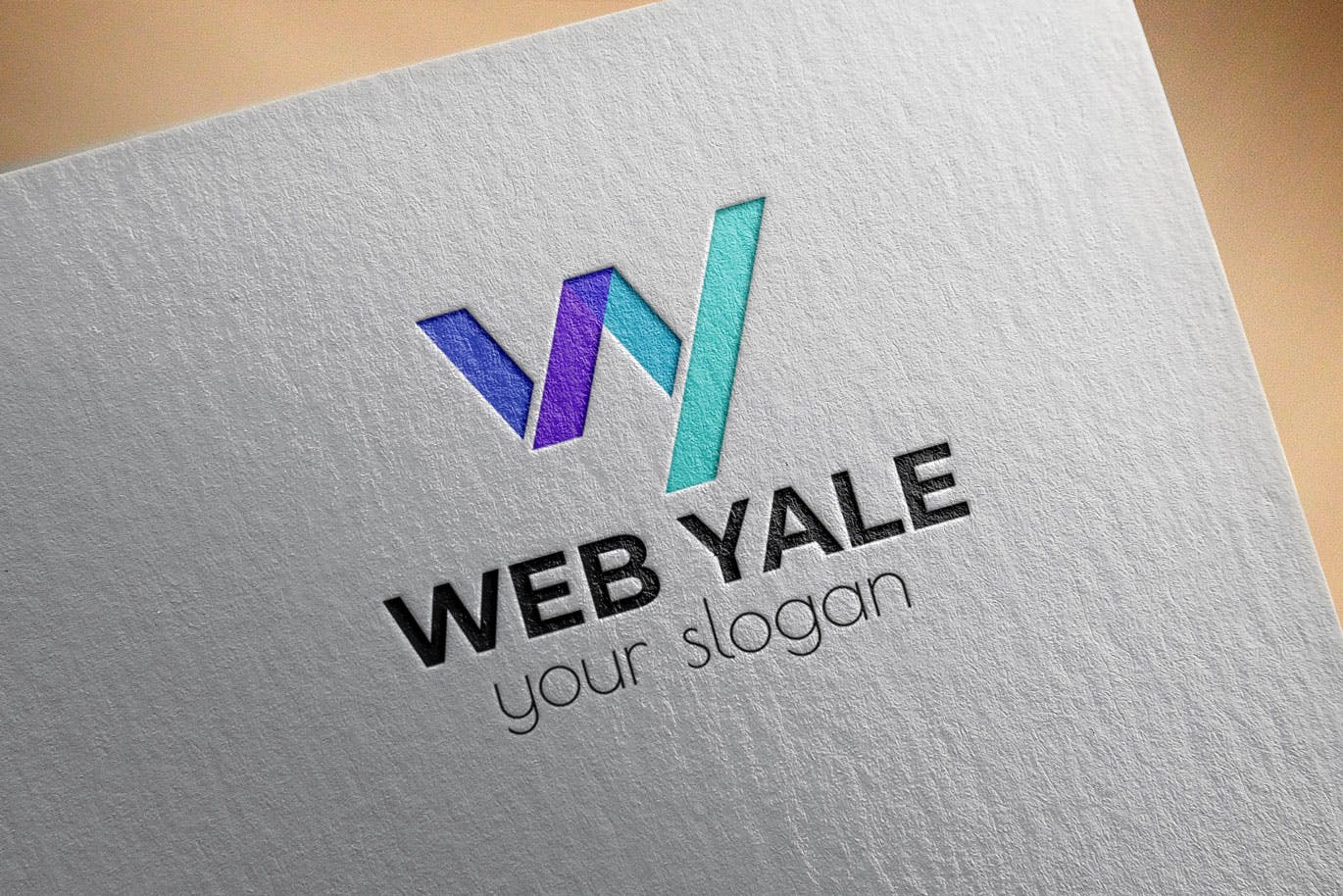 W&Y字母组合几何图形现代Logo设计第一素材精选模板 Web Yale Modern Logo Template插图(2)