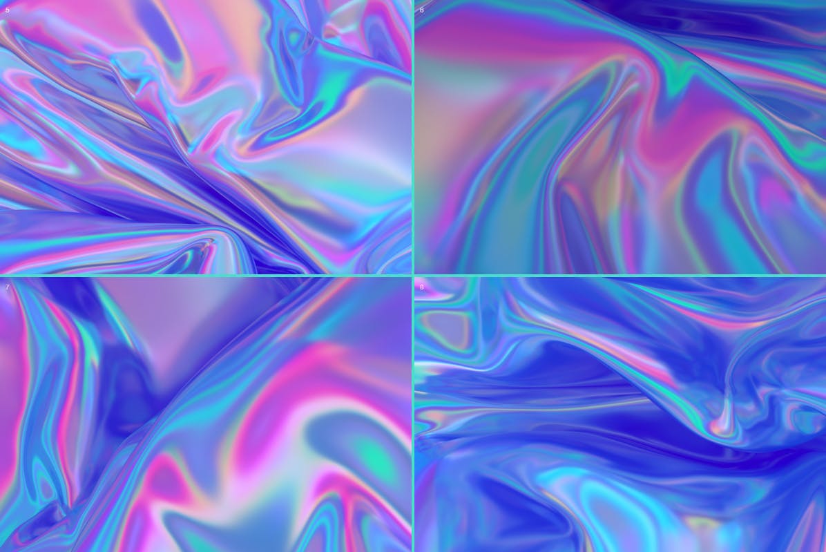 梦幻彩虹色抽象背景图素材v2 Iridescent Abstract Backgrounds  – V2插图(8)
