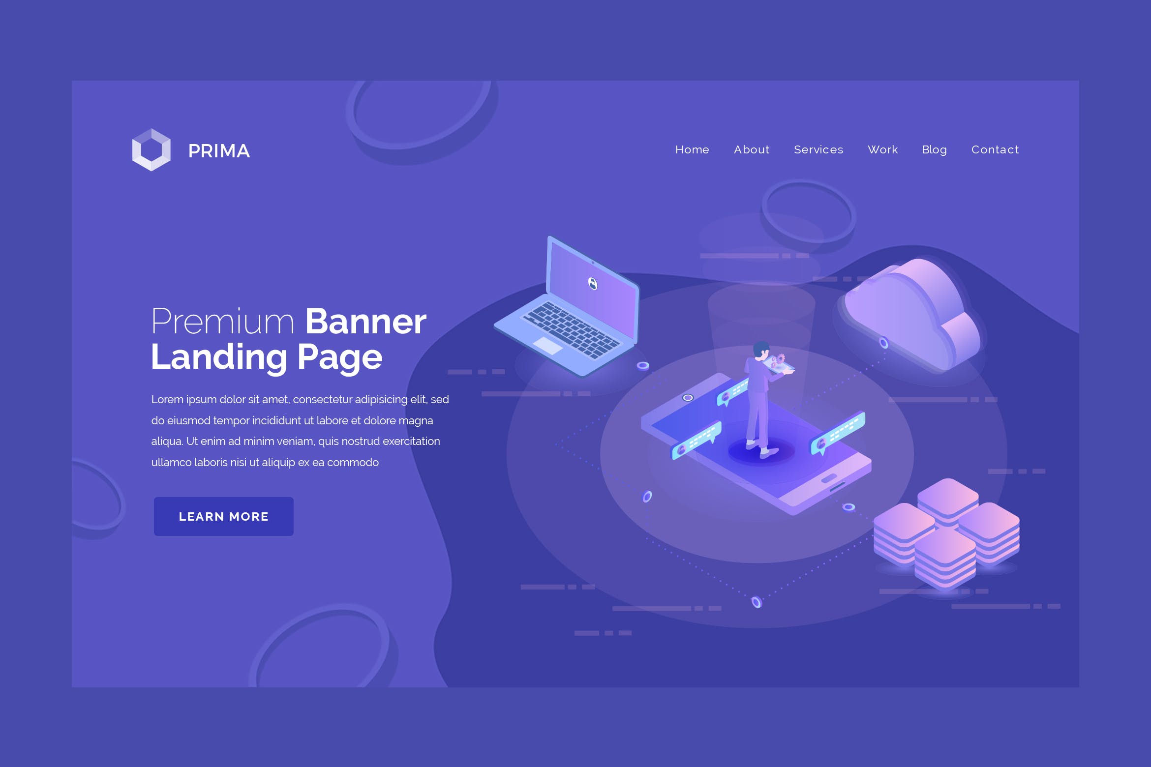 信息科技主题插画网站Banner&着陆页设计大洋岛精选模板 Prima – Hero Banner Landing Page Template插图 信息科技主题插画网站Banner&着陆页设计大洋岛精选模板 Prima – Hero Banner Landing Page Template插图