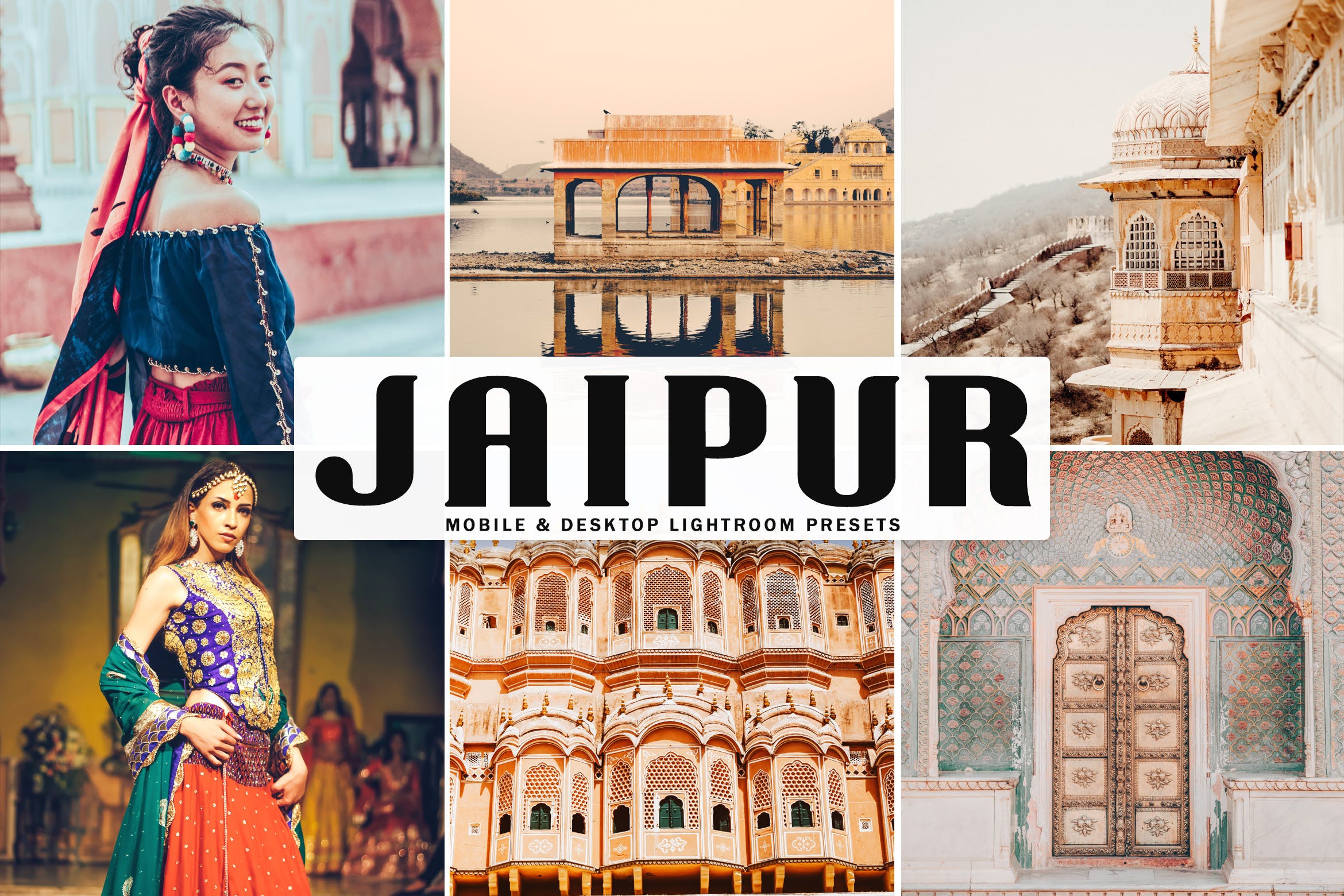 斋浦尔特色风景旅行拍摄后期调色Lightroom预设 Jaipur Mobile & Desktop Lightroom Presets插图