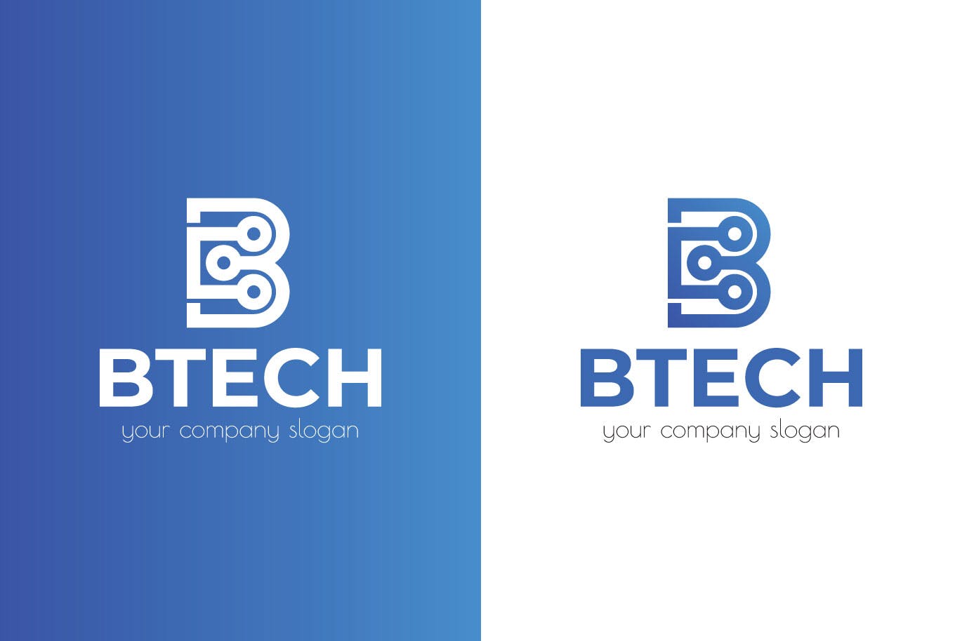 基于B字母图形的企业Logo设计第一素材精选模板 Letter Based Business Logo Template插图(1)