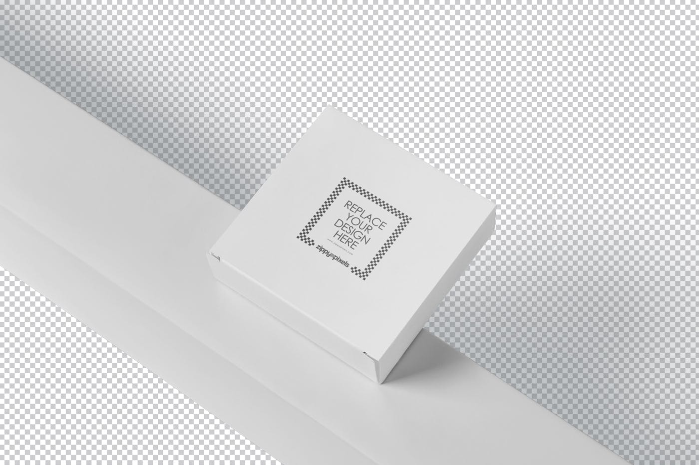 扁平方形产品包装盒设计图蚂蚁素材精选 Square Shaped Slim Box Mockups插图(6)