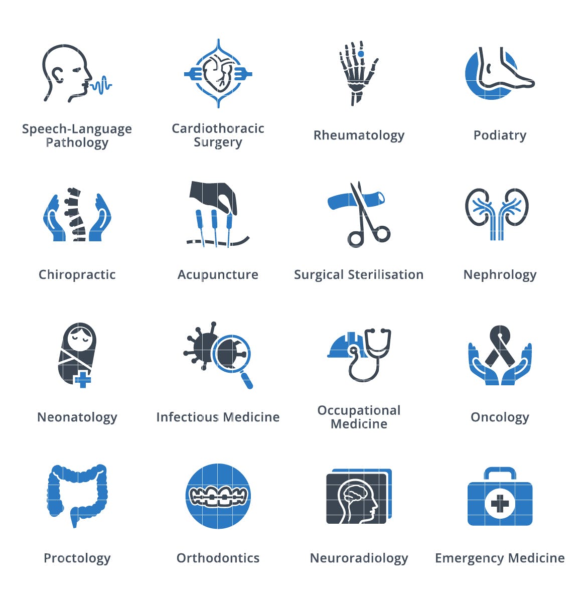 医疗服务和特色矢量蚂蚁素材精选图标素材v4 Medical Services & Specialties Icons – Set 4插图(1)