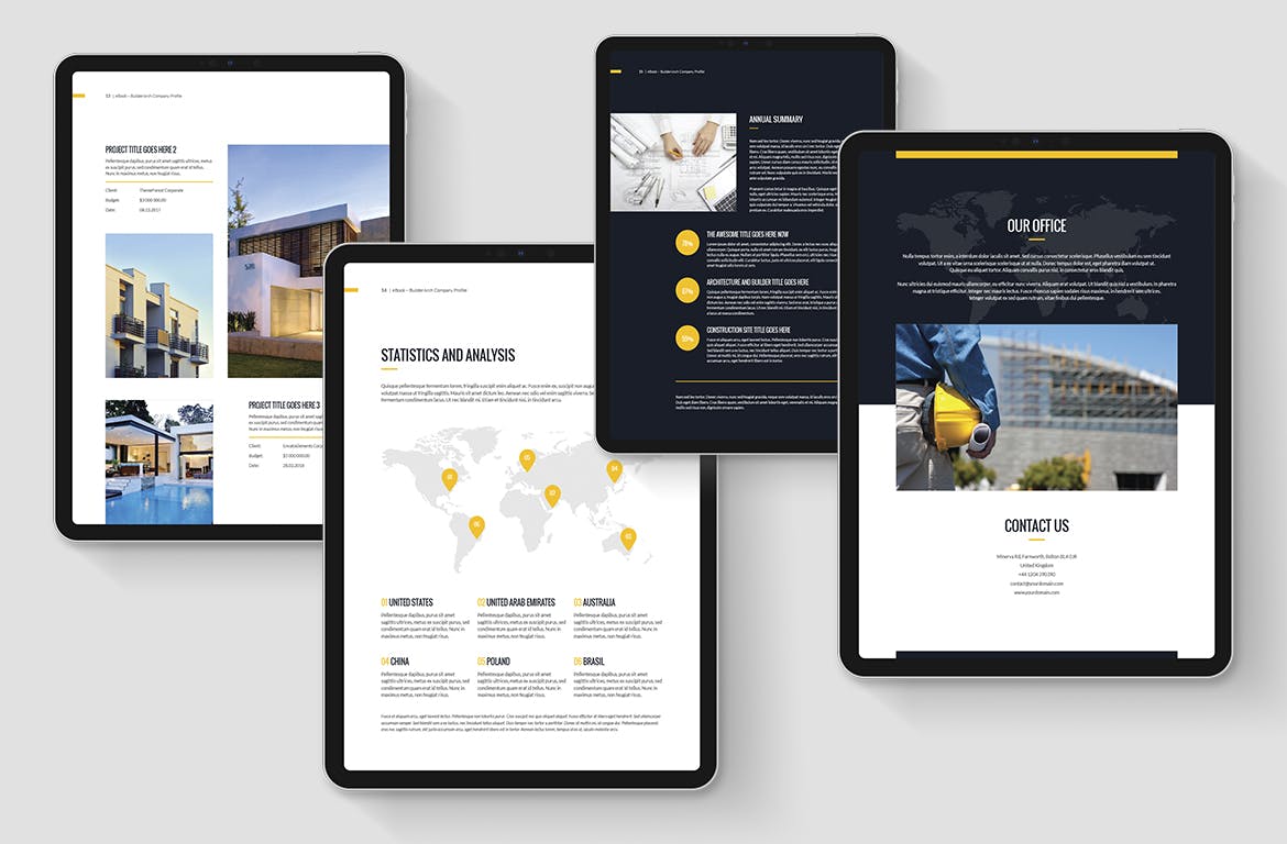 建筑公司电子书画册设计模板 BuilderArch – eBook Company Profile插图(4)