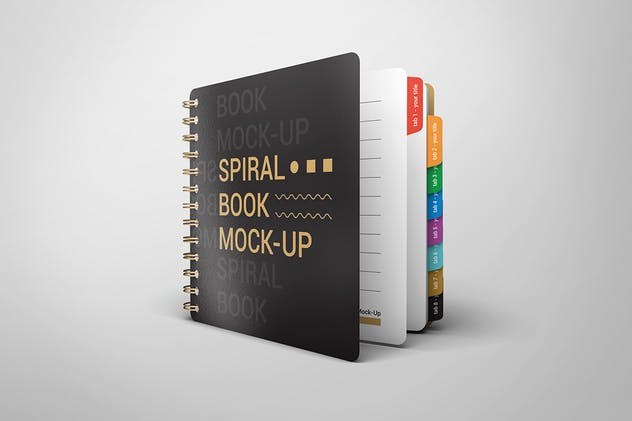 螺旋记事本设计样机第一素材精选模板 Spiral Book Mock-Up插图(2)