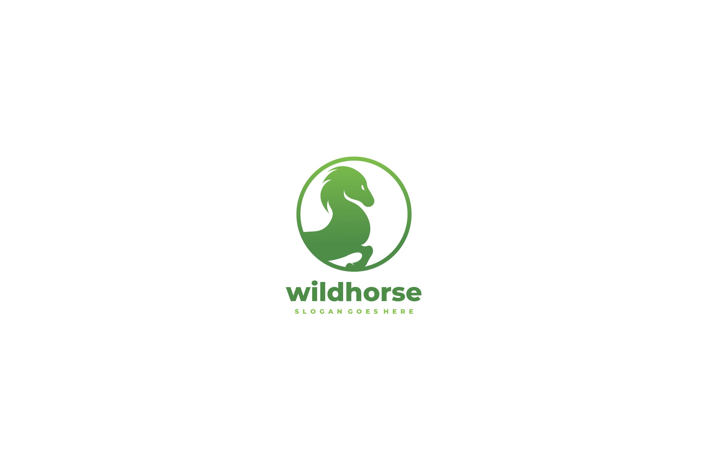 野马图形Logo设计第一素材精选模板 Wild Horse Logo插图