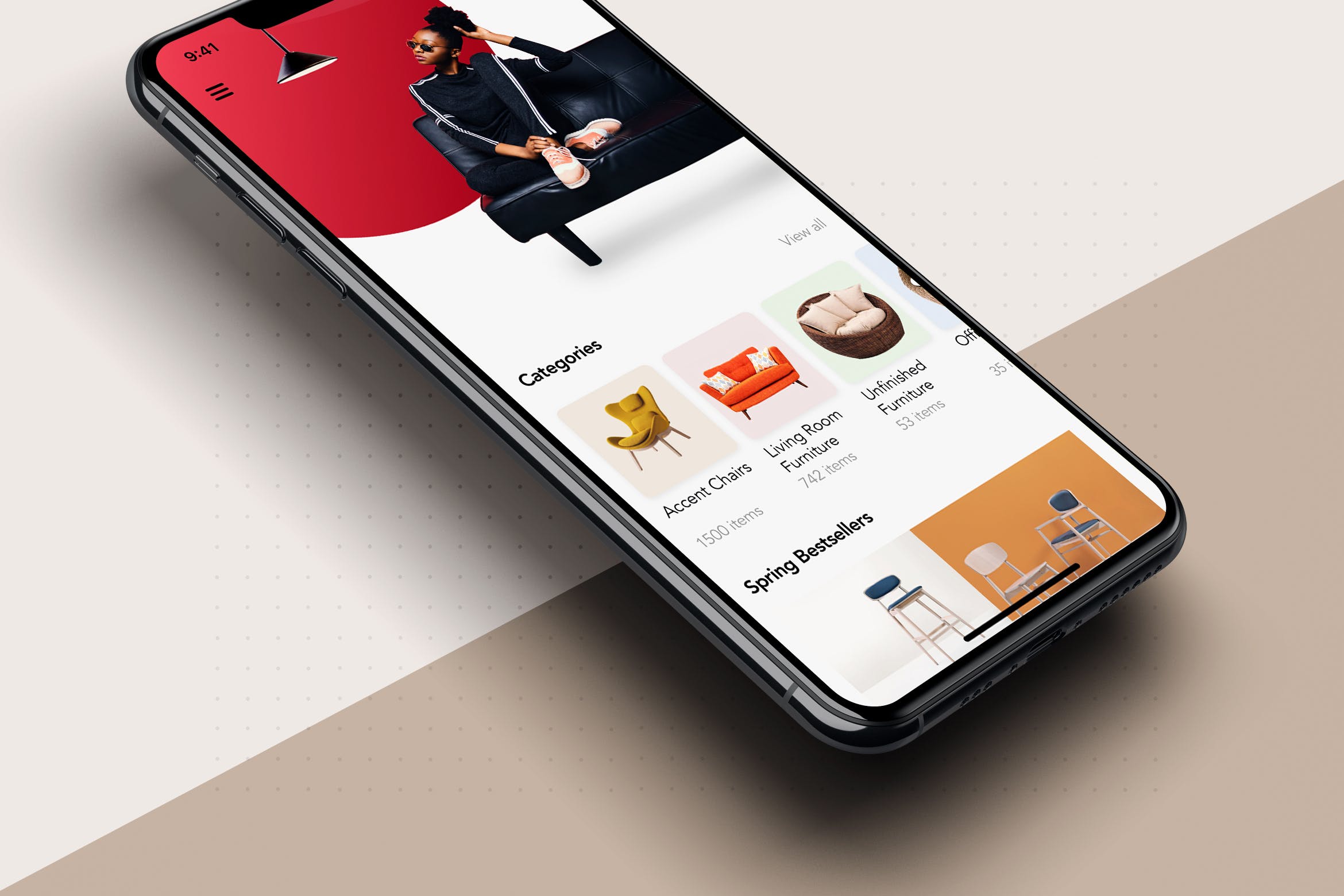 商城APP应用概念UI设计蚂蚁素材精选模板 UI Concept for Shopping app插图