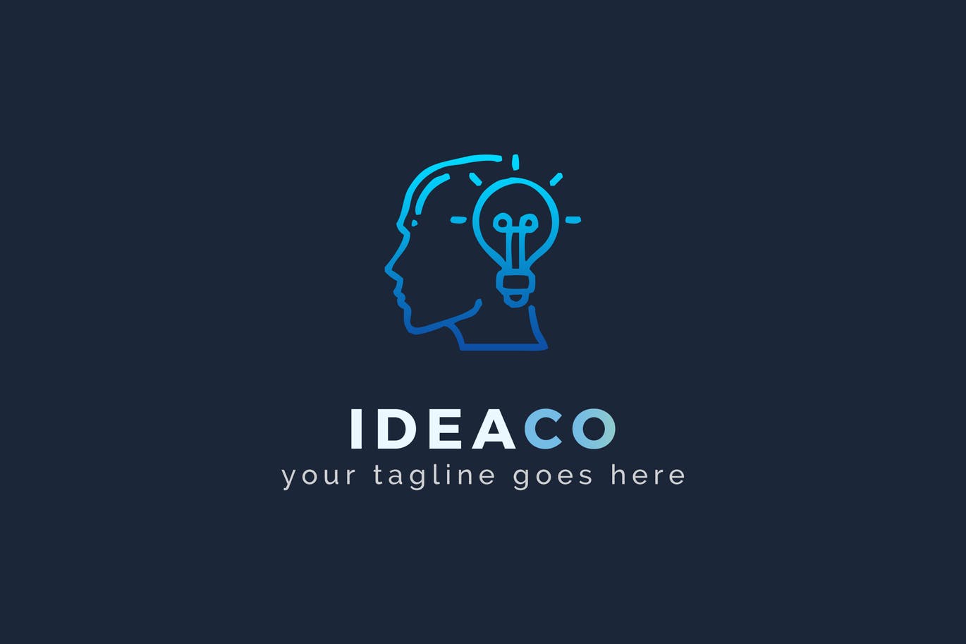 创意大脑抽象Logo设计第一素材精选模板 Ideaco – Creative Logo Template插图