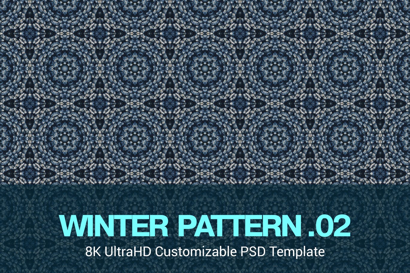 8K超高清无缝冬天植物花卉主题图案背景图素材v02 8K UltraHD Custom Seamless Winter Pattern Backgrou插图