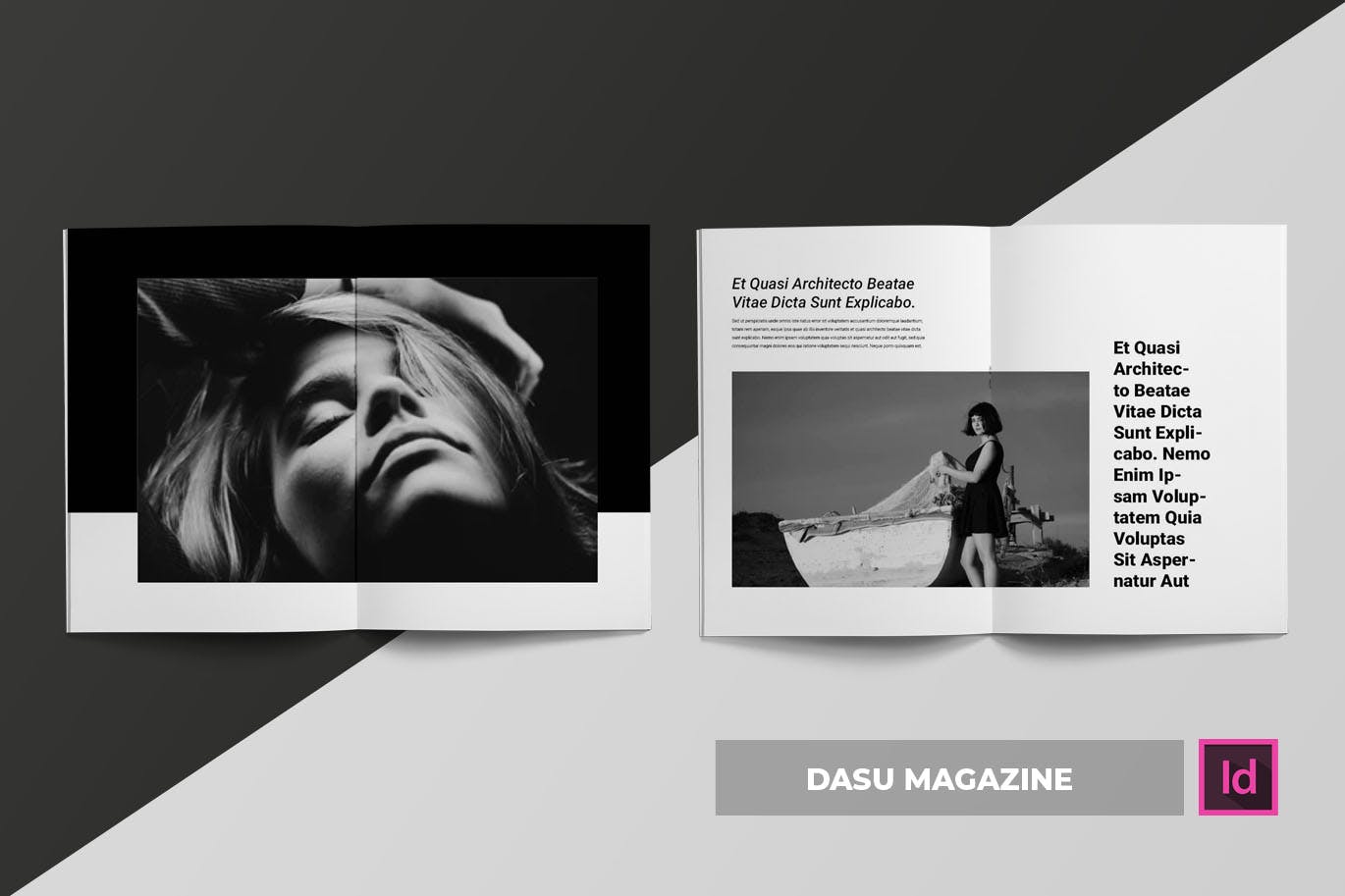 摄影艺术/时装设计主题第一素材精选杂志排版设计模板 Dasu | Magazine Template插图(1)