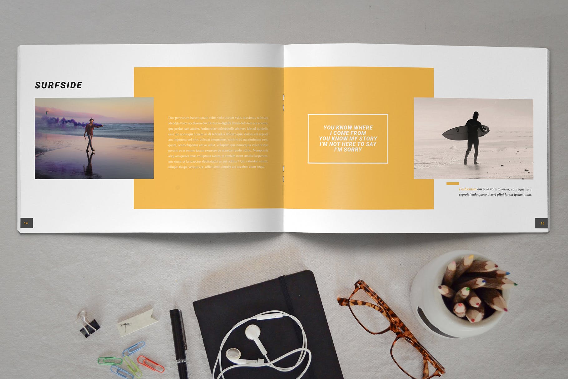 InDesign横版宣传册蚂蚁素材精选目录设计模板模板 InDesign Brochure Catalog Template插图(8)