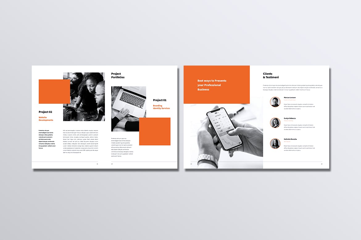 创意代理公司简介宣传画册&服务手册设计模板 RADEON Creative Agency Company Profile Brochures插图(5)