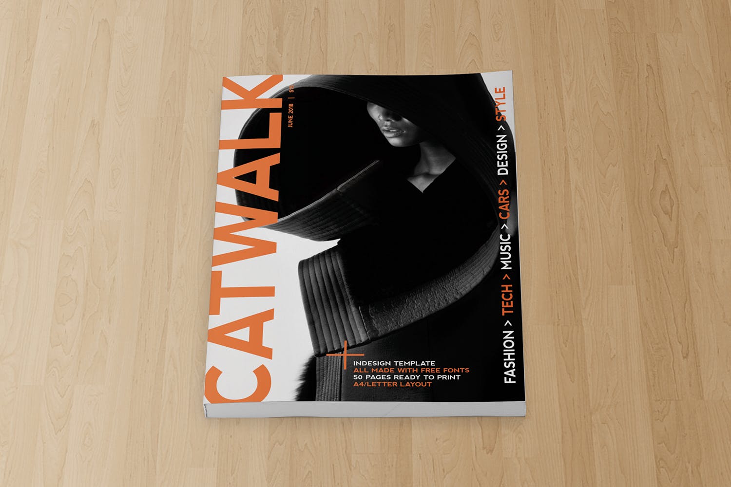 杂志封面印刷效果图样机大洋岛精选模板 Magazine Cover Mockup插图2