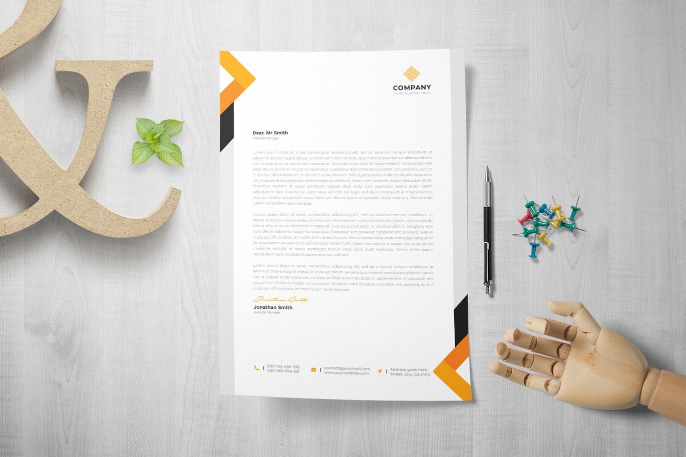 网络科技/技术开发企业信纸排版模板 Letterhead插图(3)