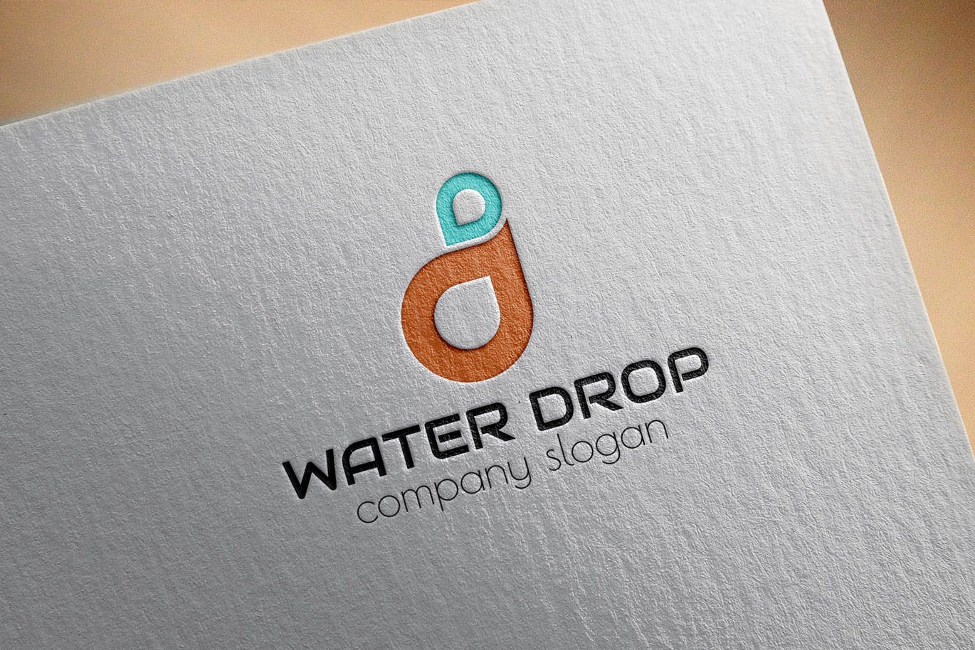 水滴几何图形创意Logo设计第一素材精选模板 Water Drop Creative Logo Template插图(2)