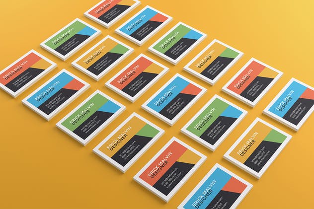 UK尺寸规格企业名片设计效果图第一素材精选 UK Business Cards Mock-up’s [85×55 mm]插图(7)