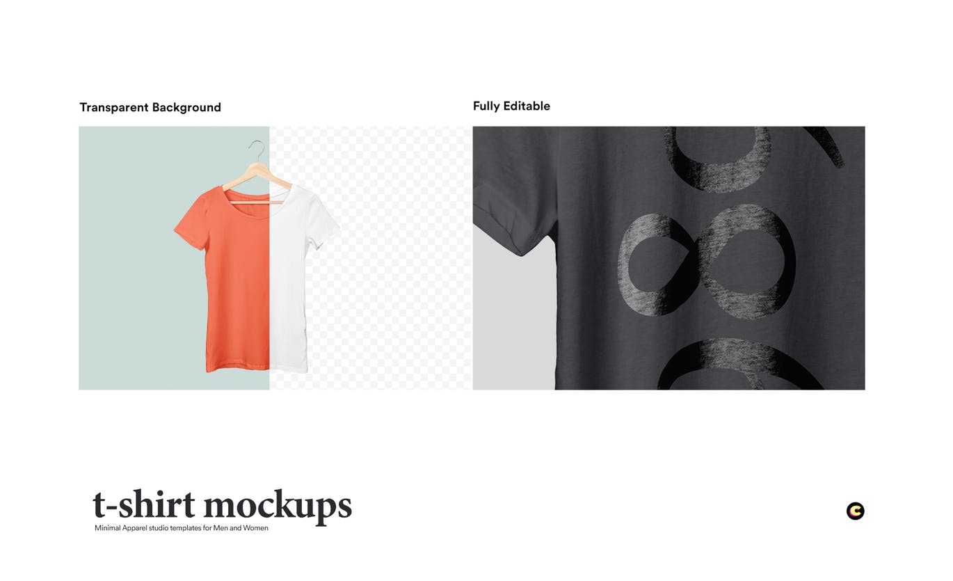 经典晾挂式T恤设计效果图样机大洋岛精选模板集 T-Shirt Mock-Up Set插图4