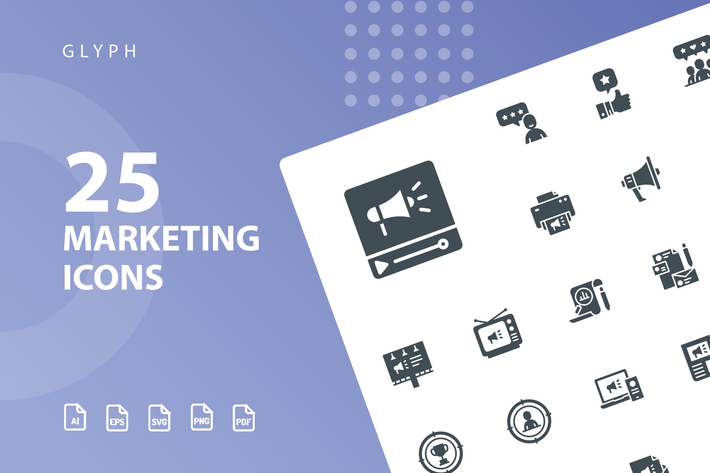25枚市场营销主题符号第一素材精选图标 Marketing Glyph Icons插图