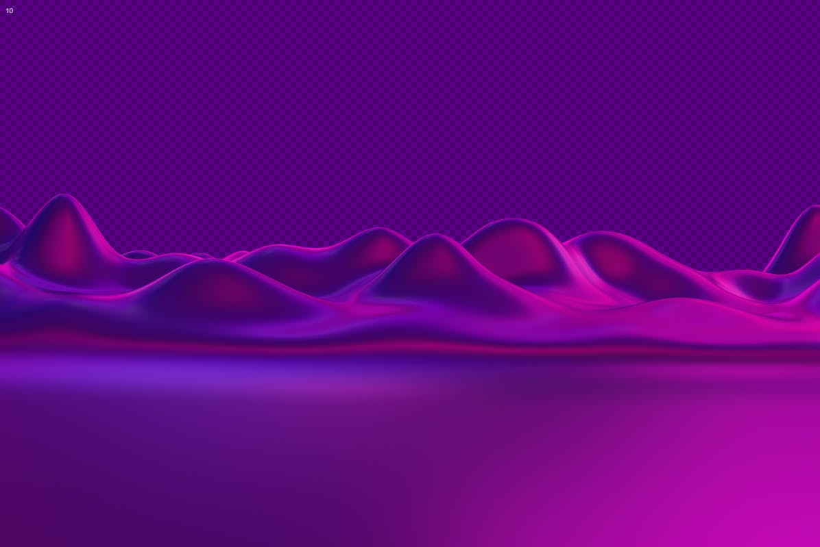 3D绘制粉紫色抽象波纹背景图素材 Abstract 3D Rendering of Waves –  Pink And Purple插图9
