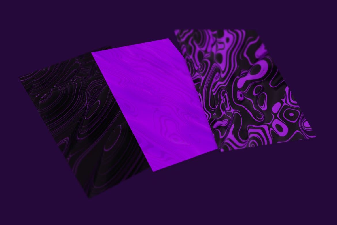 16种三维抽象波浪线高清背景图素材 3D Abstract Wavy Lines Backgrounds插图1
