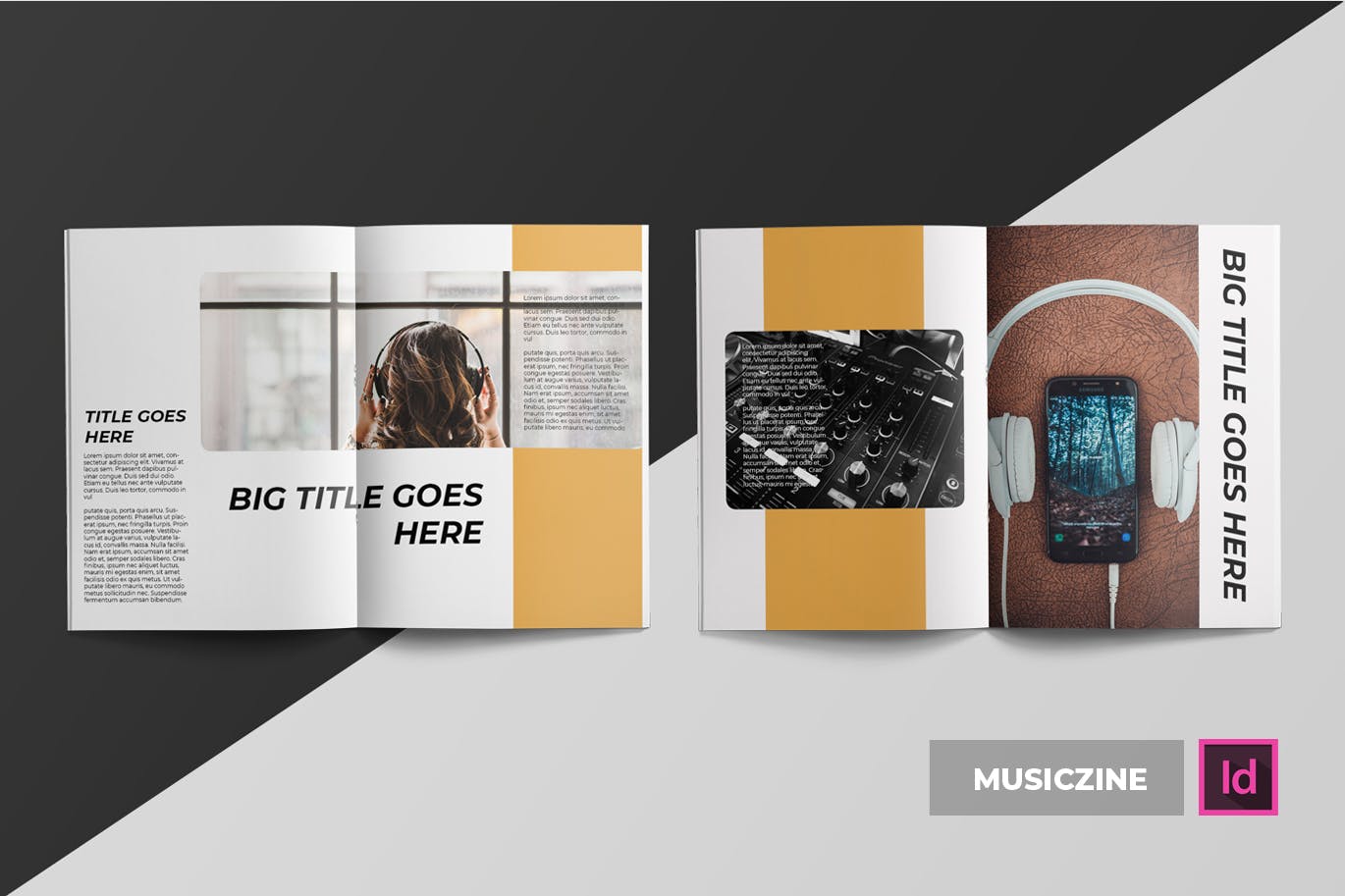 音乐主题专业第一素材精选杂志排版设计INDD模板 Musiczine | Magazine Template插图(3)