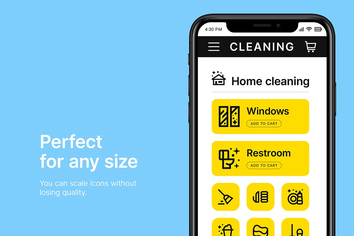 保洁服务清洁主题矢量线性蚂蚁素材精选图标素材 Home — Cleaning插图(2)