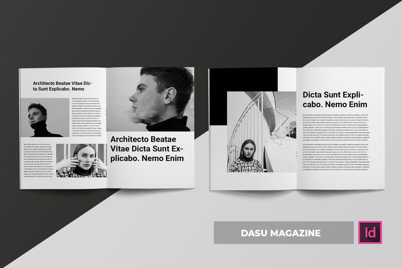 摄影艺术/时装设计主题第一素材精选杂志排版设计模板 Dasu | Magazine Template插图(2)