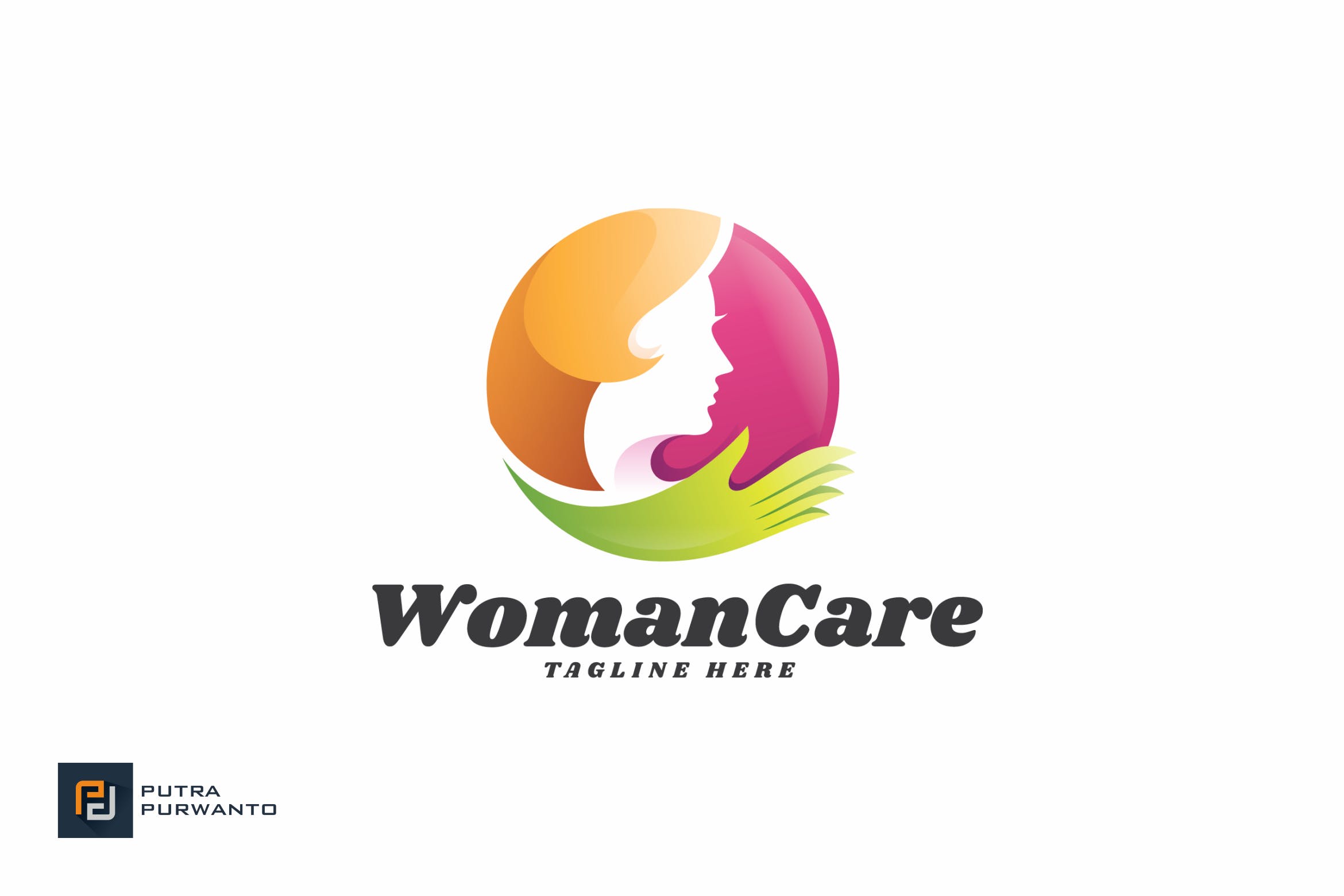 女性健康品牌Logo商标设计模板 Woman Care – Logo Template插图