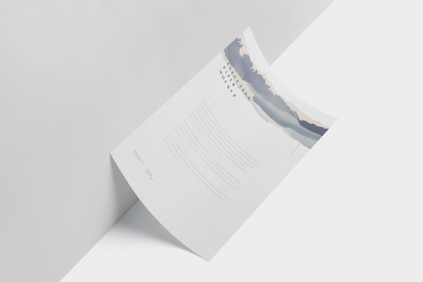企业宣传单张设计效果图样机蚂蚁素材精选 Executive Paper Mockup – 7×10 Inch Size插图(3)