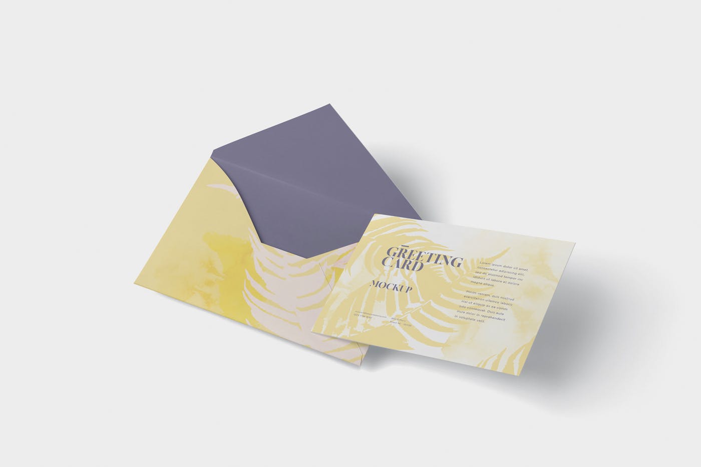 高端企业信封&贺卡设计图第一素材精选 Greeting Card Mockup with Envelope – A6 Size插图(4)