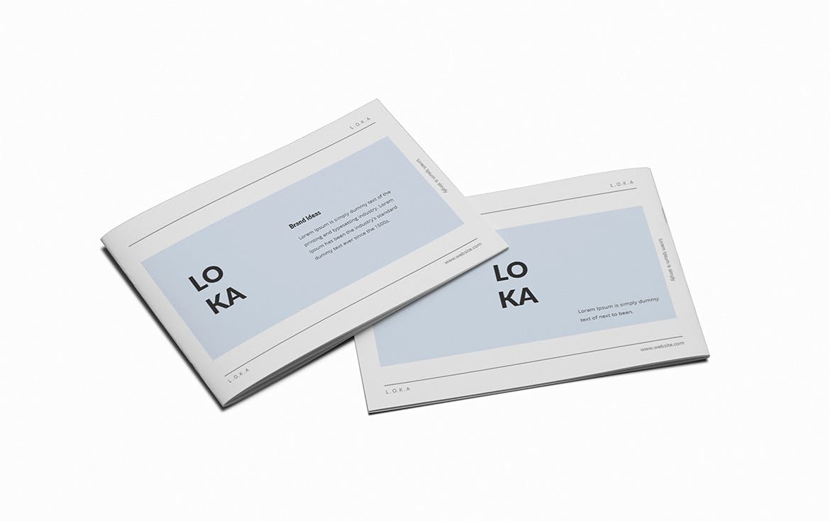 A5尺寸企业横版画册设计模板 Company Branding A5 Brochure Template插图1