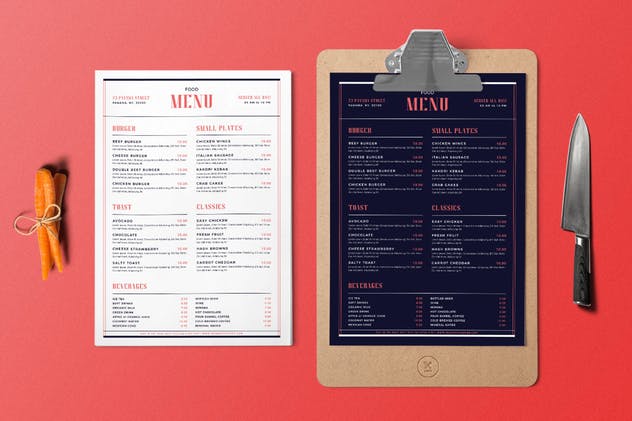 现代简约排版风格菜单菜牌设计模板 Simple Modern Food Menu插图(3)