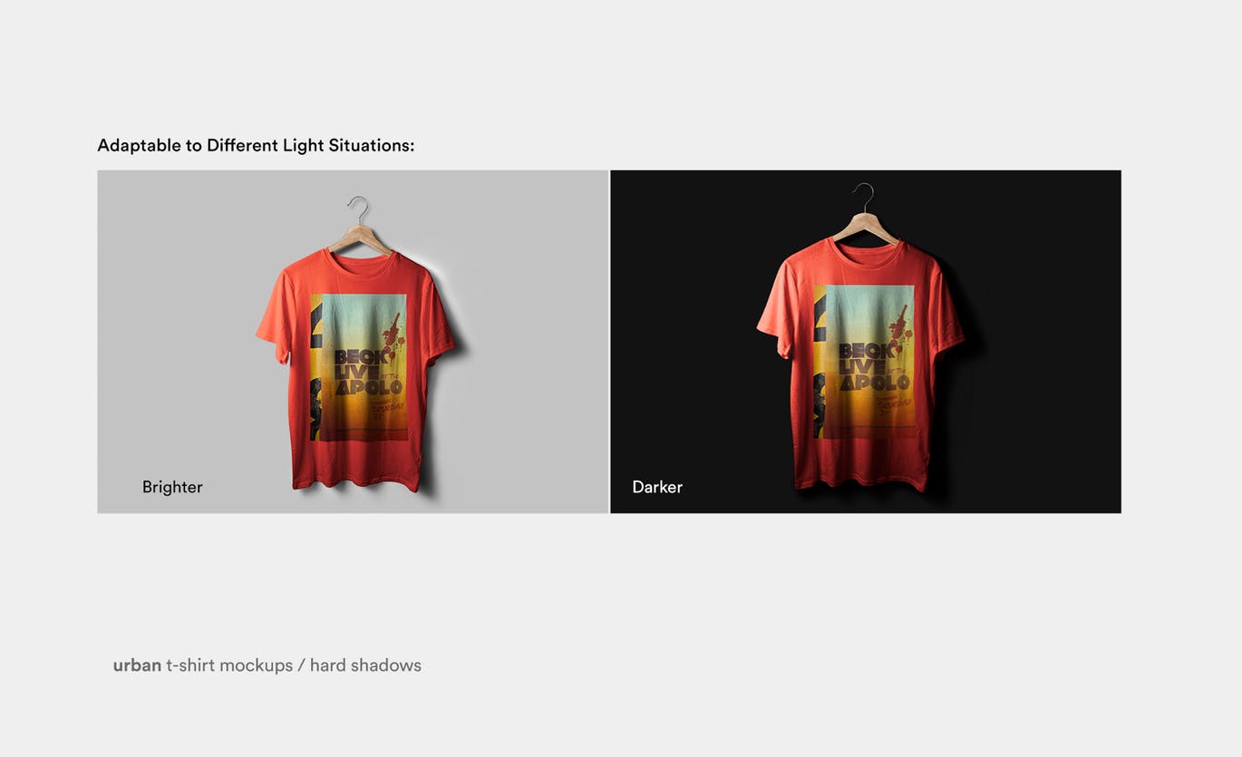 都市风格T恤印花图案设计预览样机第一素材精选 Urban T-Shirt Mock-Up插图(3)