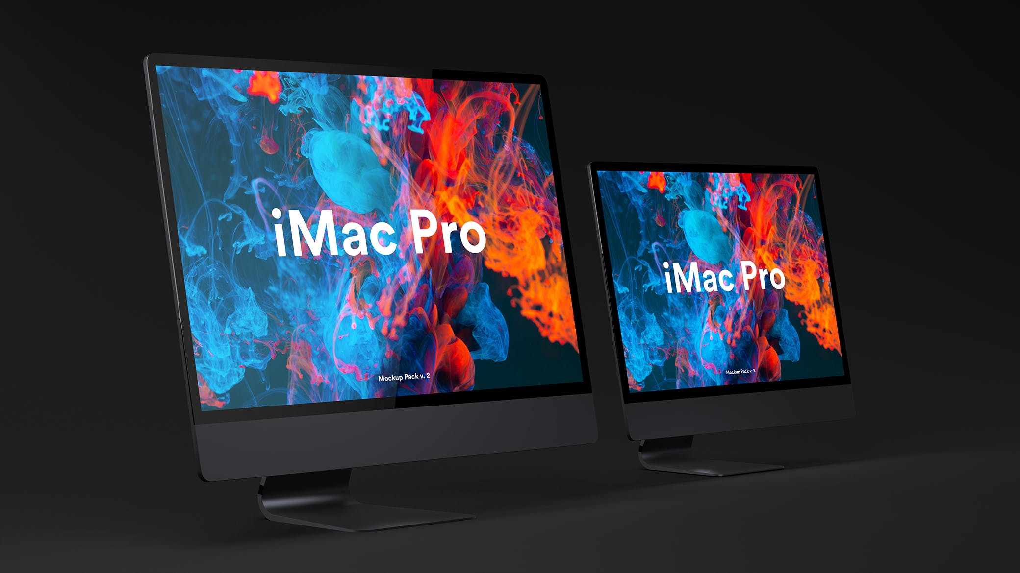 iMac Pro高端一体机电脑屏幕演示蚂蚁素材精选样机 Dark iMac Pro Mockup插图(11)