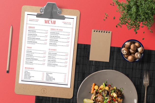 现代简约排版风格菜单菜牌设计模板 Simple Modern Food Menu插图(2)