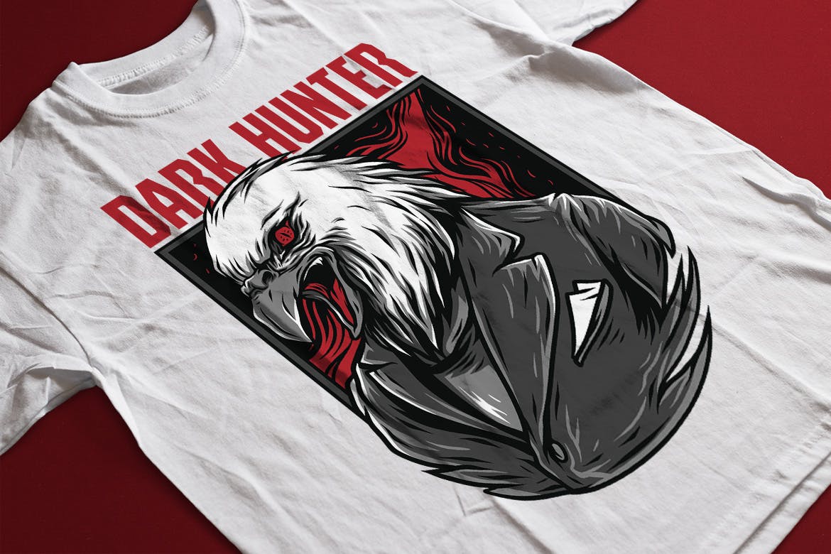 黑暗猎鹰潮牌T恤印花图案蚂蚁素材精选设计素材 Dark Hunter插图(2)