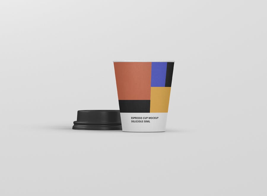 浓缩咖啡杯一次性纸杯第一素材精选 Espresso Coffee Cup Mockup插图(1)