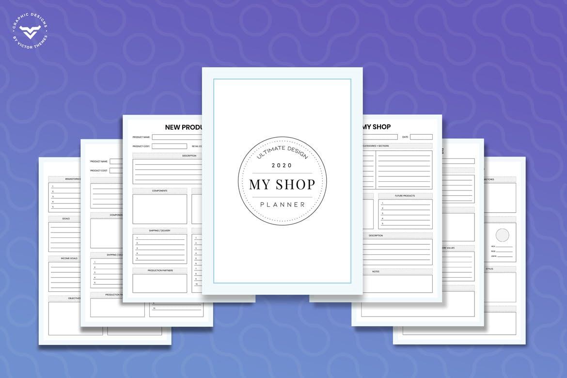店铺策划书策划方案设计模板 Shop Planner插图1