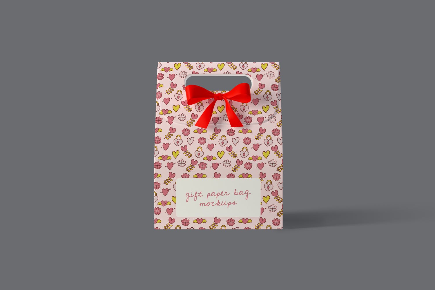 礼品纸袋外观设计图蚂蚁素材精选模板 Gift Paper Bag Mockups插图(1)