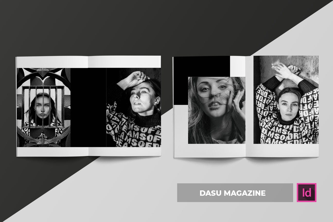 摄影艺术/时装设计主题第一素材精选杂志排版设计模板 Dasu | Magazine Template插图(3)