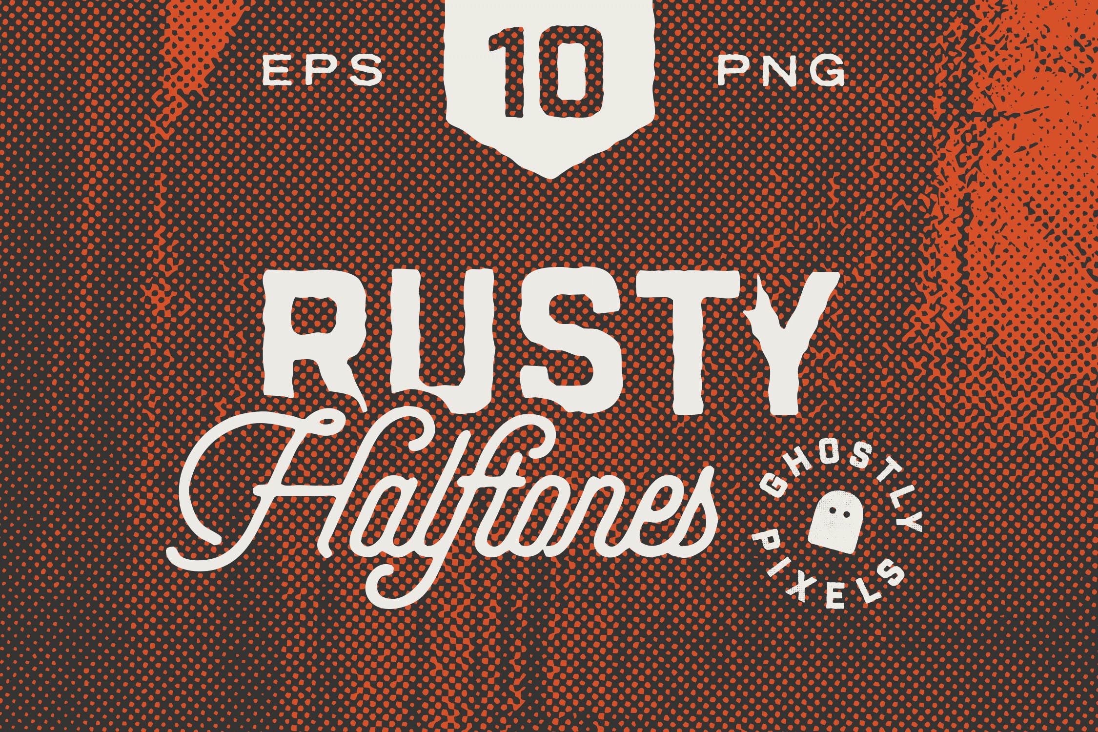 10张金属铁锈半色调纹理素材 Rusty Halftone Textures插图