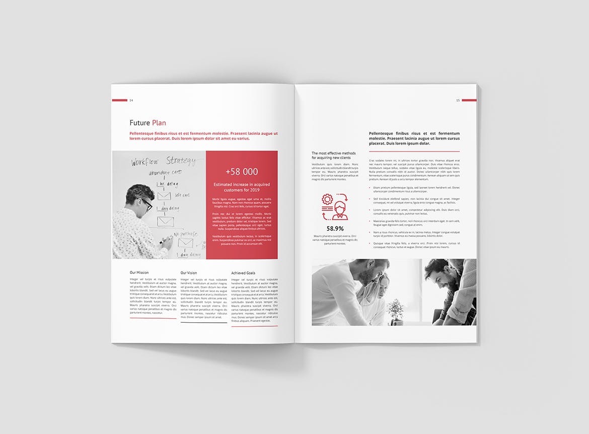 高档企业宣传/年度报告企业画册设计模板 Business Marketing – Company Profile插图(8)