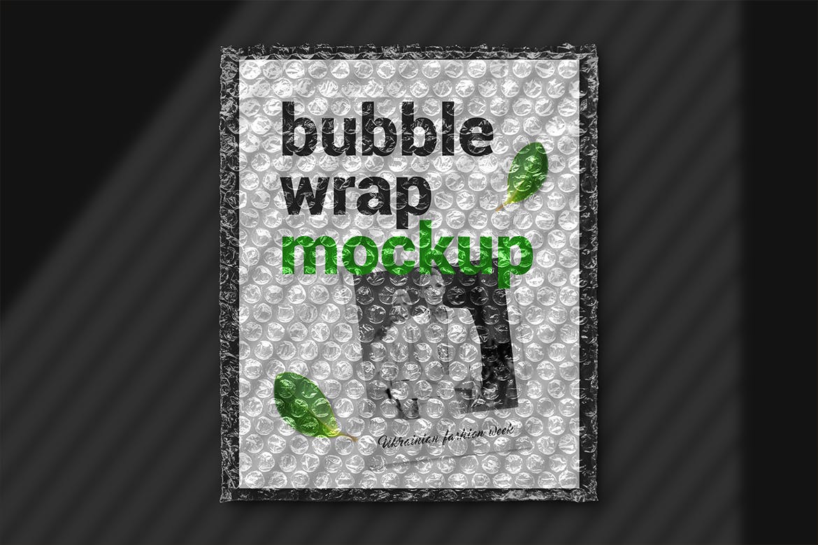 气泡薄膜包装设计效果图蚂蚁素材精选 Bubble Wrap Mockup插图(3)
