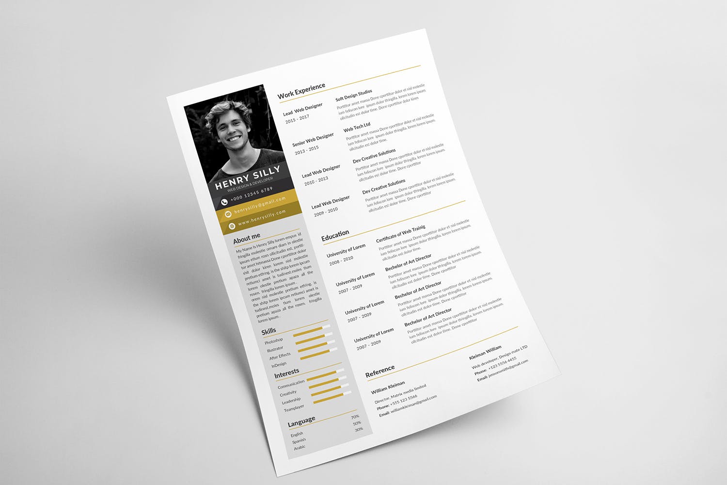网站设计师&开发工程师简历/介绍信模板 CV Resume插图2