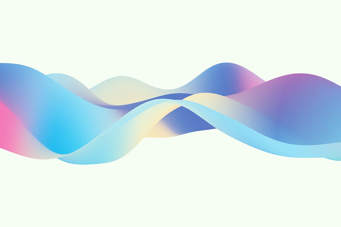 多彩液体流动波纹高清背景图素材包 Soft Colorful Waves Background Set插图7